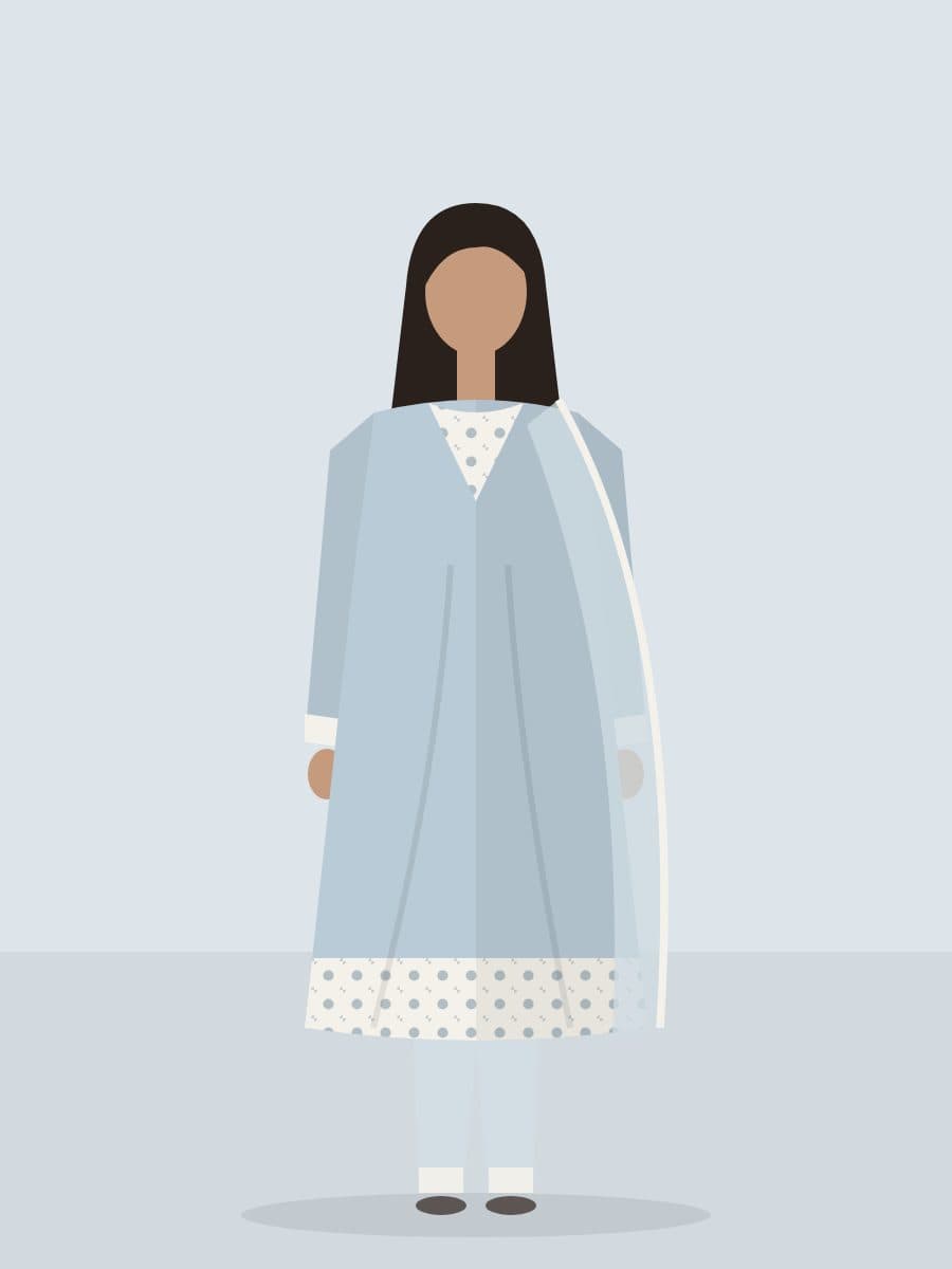 Anaya — Unstitched 2 Piece in Sky