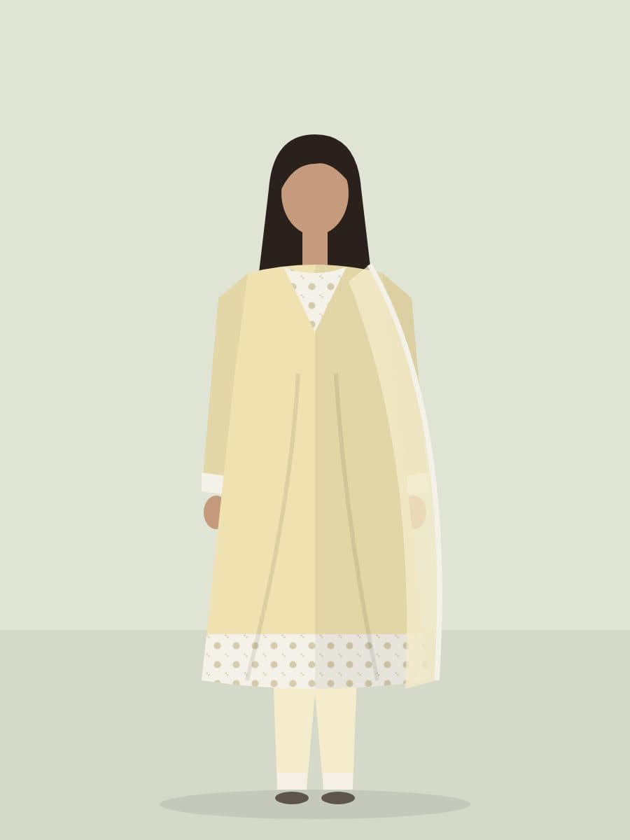 Bahaar — Unstitched 2 Piece in Butter