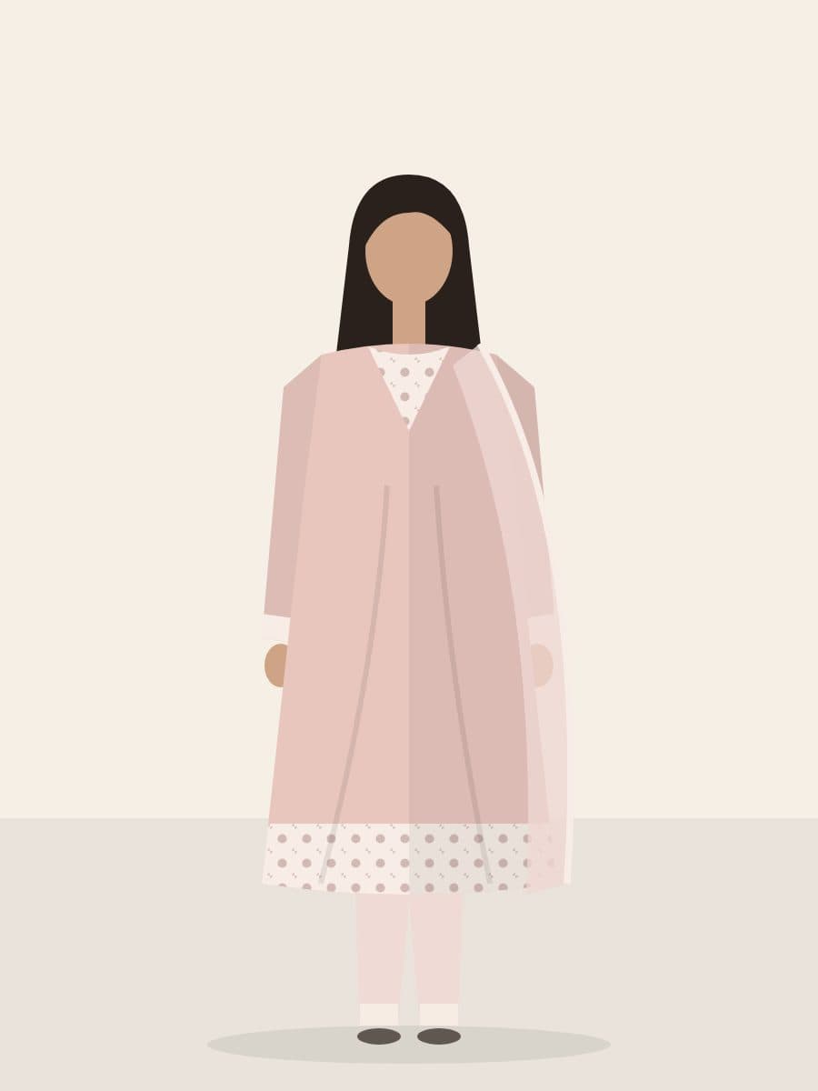 Chameli — Unstitched 3 Piece in Tea Pink