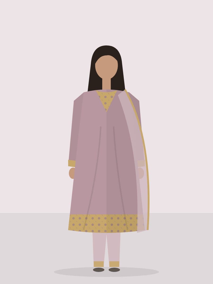Kehkashan — 3 Piece in Mauve