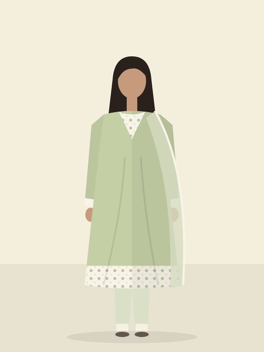 Samar — Unstitched 2 Piece in Pistachio