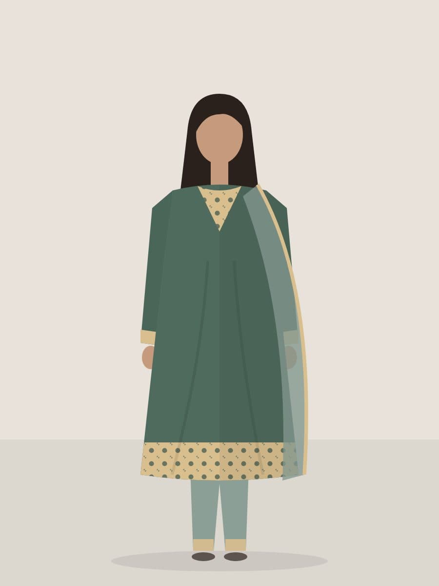 Sanober — 3 Piece in Emerald