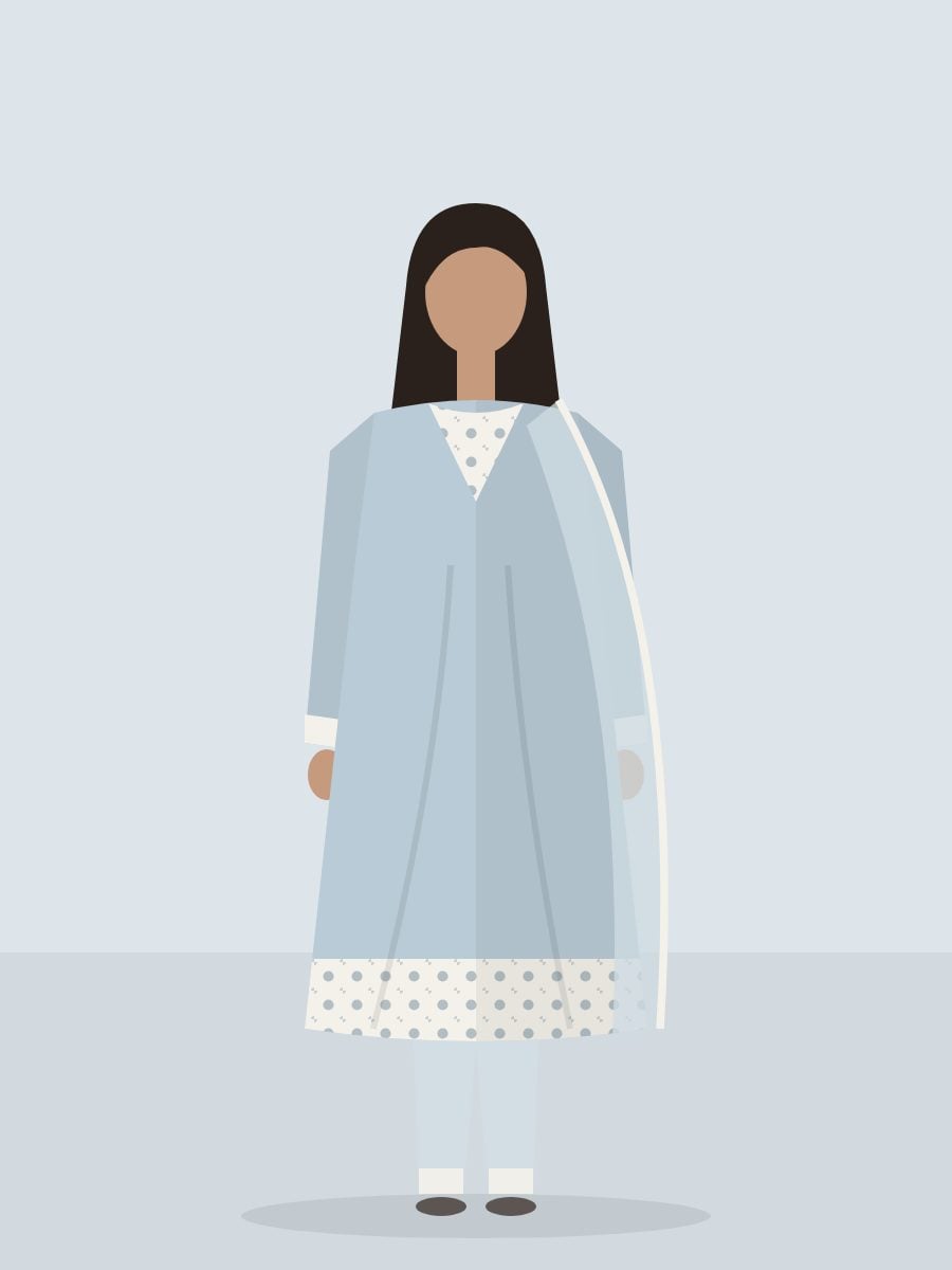 Anaya — Unstitched 2 Piece in Sky