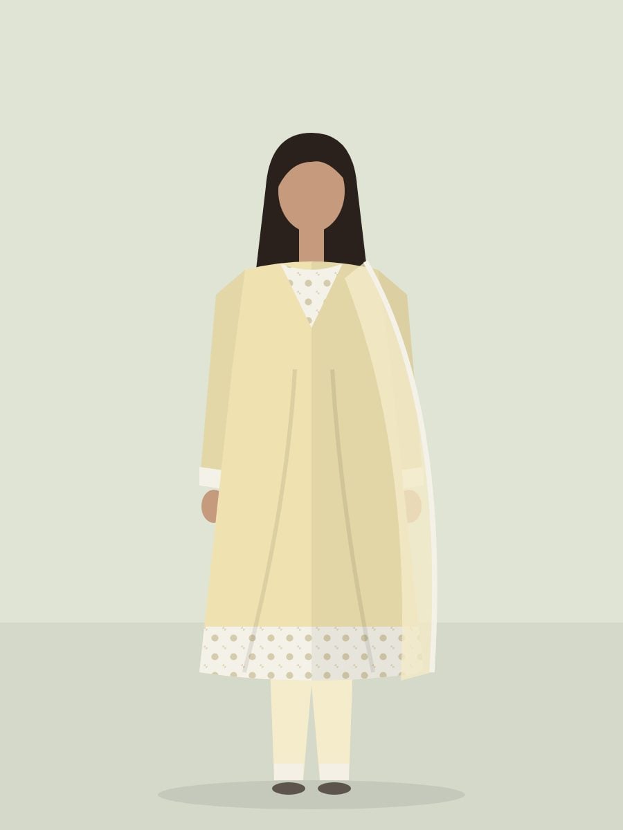 Bahaar — Unstitched 2 Piece in Butter