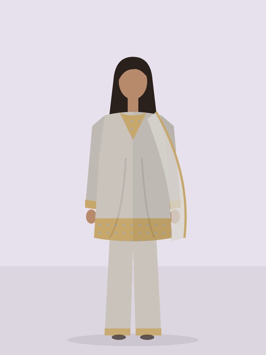 Khwab — Co-ord Set in Pearl Grey