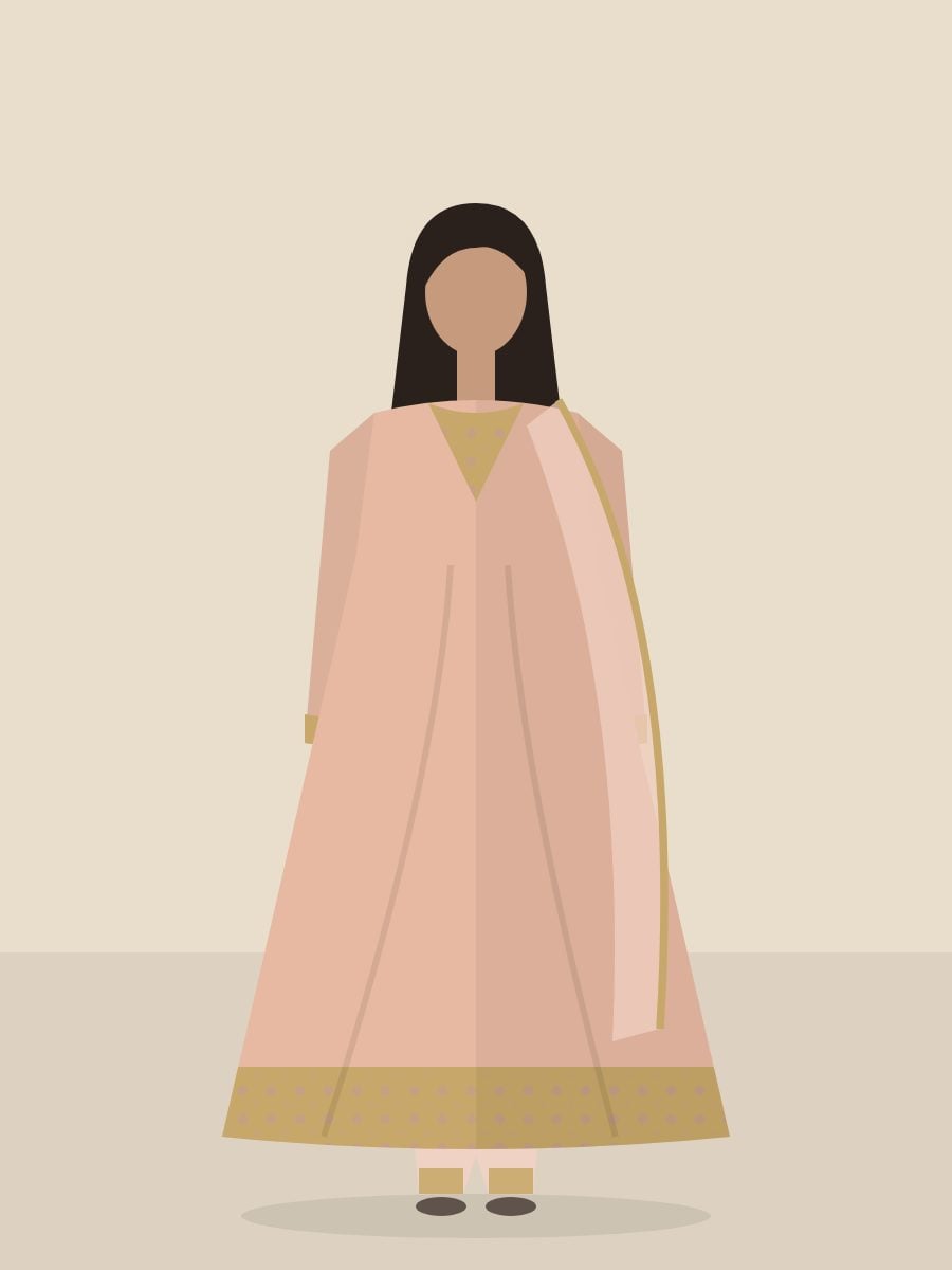 Raunaq — 3 Piece in Peach